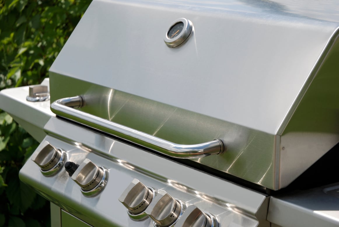 Stainless steel barbecue.