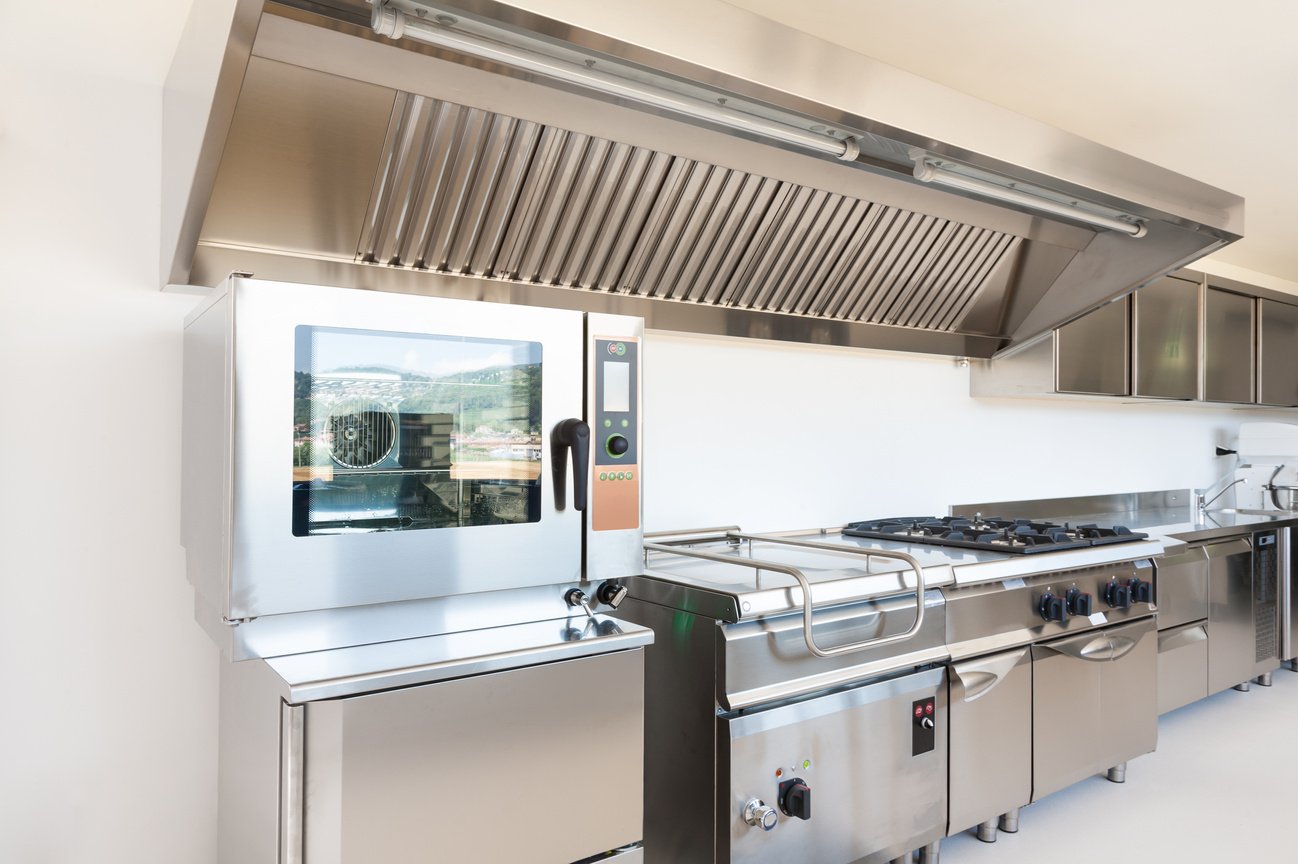 Stainless steel commercial kitchen